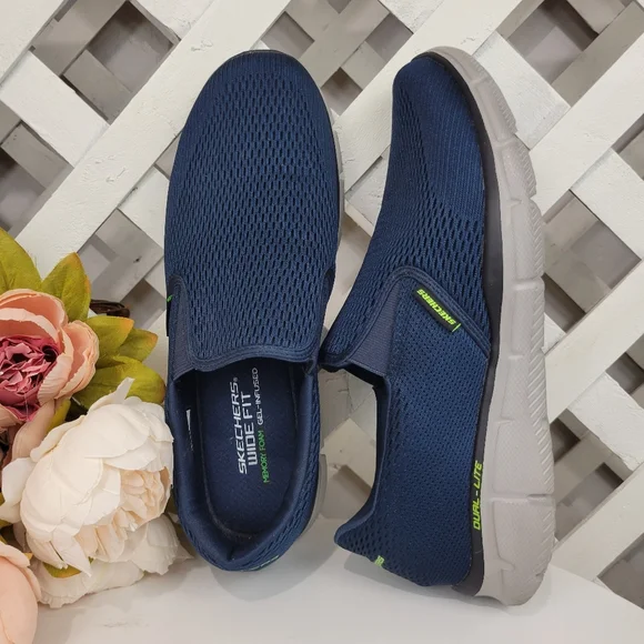Men\'s Skechers Wide Fit Navy Slip Ons Size 11.5 Skechers Slip-ins: Pollard - Wilfred main image 3